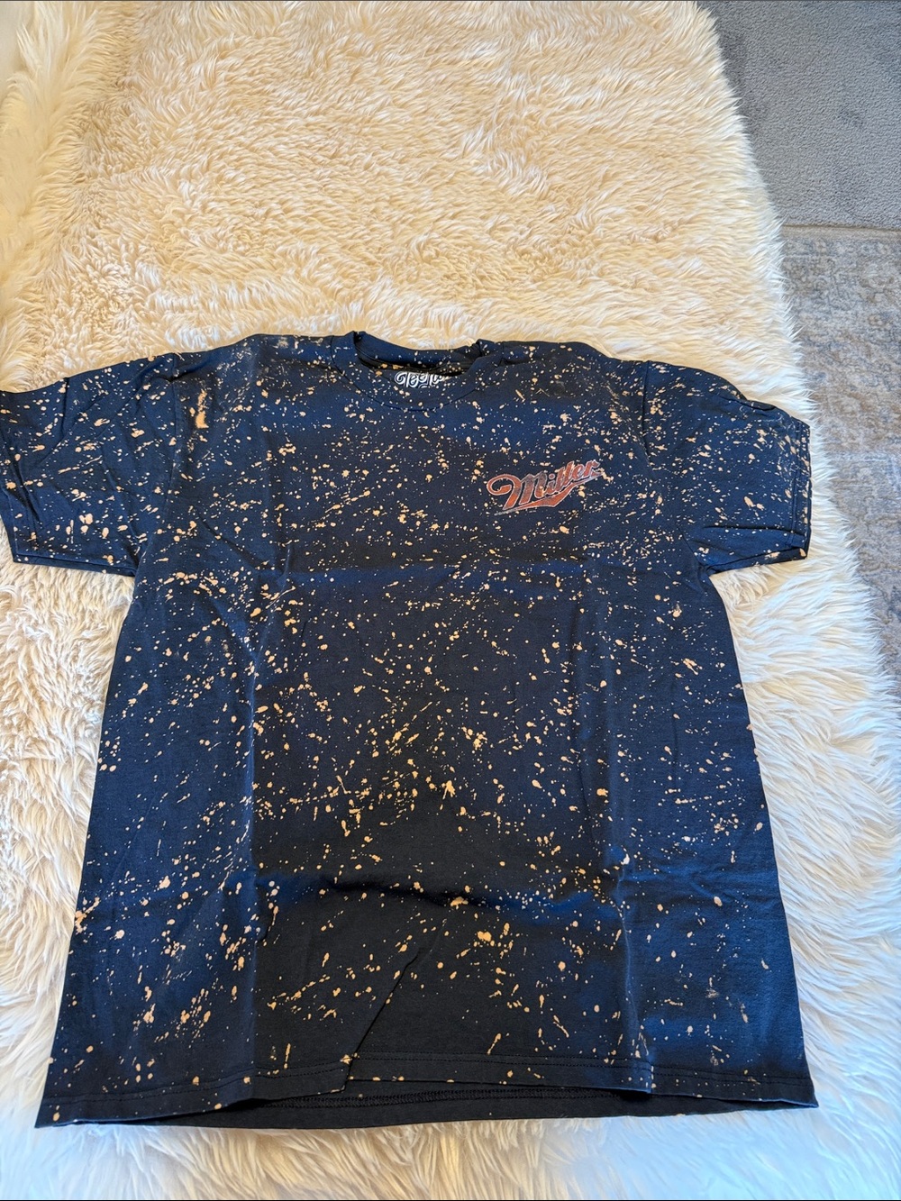 Navy Splatter Tee with miller Logo - Miller Style
